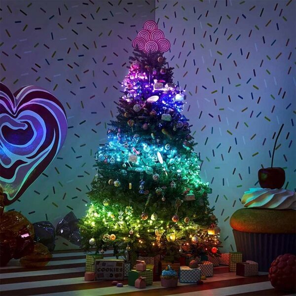 Barevná světýlka venkovní Twinkly strings 25 m Dual Pro, 2× 125 LED RGB, bílý kabel, IP44, 2× 12,5 m