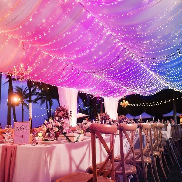 Barevná světýlka venkovní Twinkly strings 25 m Dual Pro, 2× 125 LED RGB, bílý kabel, IP44, 2× 12,5 m