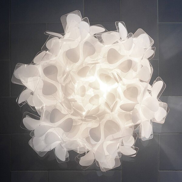 Slamp Clizia Mama Non nástěnné světlo bílá Ø53cm, stmívatelný, Bílá / opál, Obývací pokoj / jídelna, Plast, Design, Stropní svítidlo