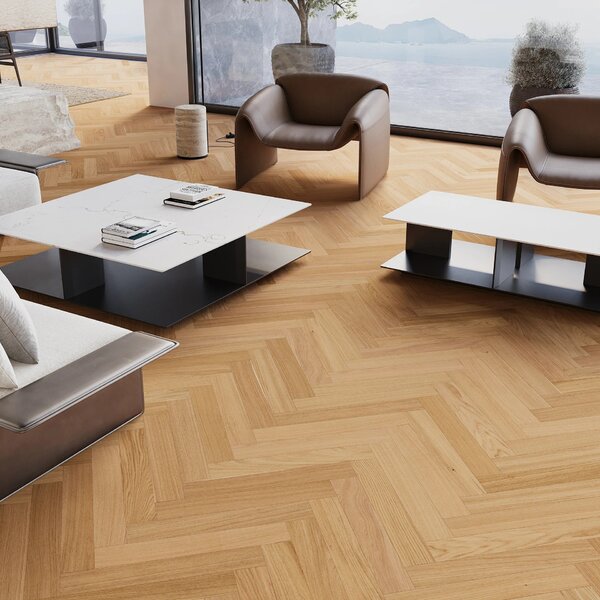Hybridní podlaha Barlinek Smart Wood - Dub Futuris Esthetic Herringbone 91