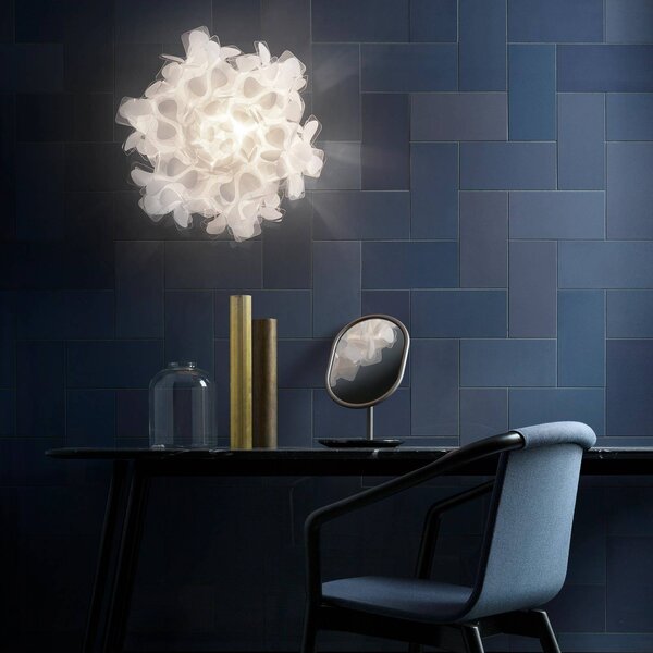 Slamp Clizia Mama Non nástěnné světlo bílá Ø53cm, stmívatelný, Bílá / opál, Obývací pokoj / jídelna, Plast, Design, Stropní svítidlo