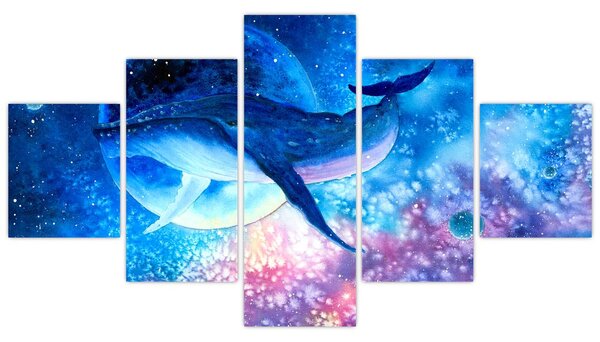 Obraz - Vesmírná velryba (125x70 cm)