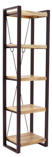 Knihovna Retro 60x200x35 z indického masivu mango