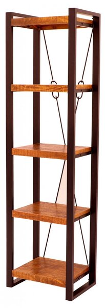 Knihovna Retro 60x200x35 z indického masivu mango