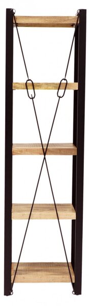 Knihovna Retro 60x200x35 z indického masivu mango