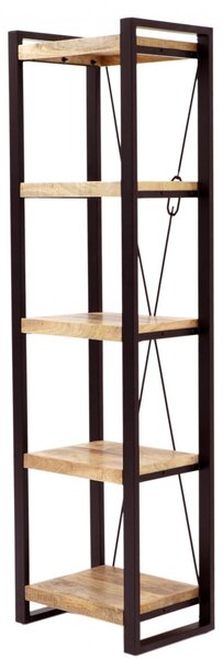 Knihovna Retro 60x200x35 z indického masivu mango