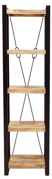 Knihovna Retro 60x200x35 z indického masivu mango