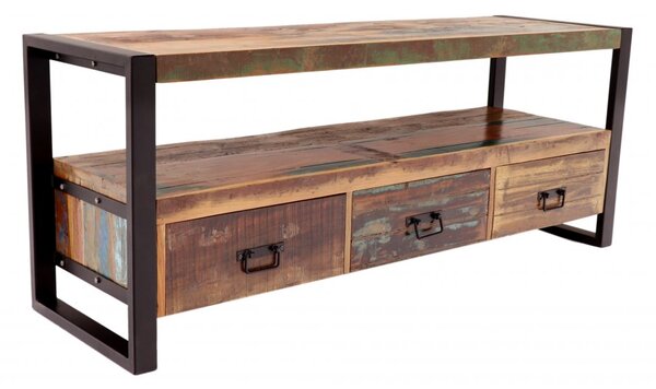 TV stolek 150x60x45 Retro z recyklovaného mangového dřeva