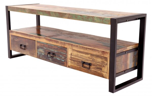 TV stolek 150x60x45 Retro z recyklovaného mangového dřeva