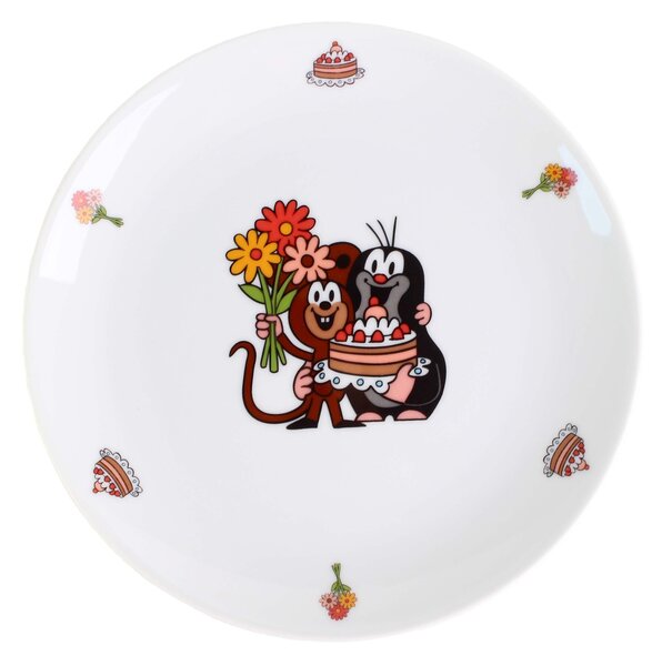 Porcelánový jídelní talíř THUN 21cm krtek MIX motivů