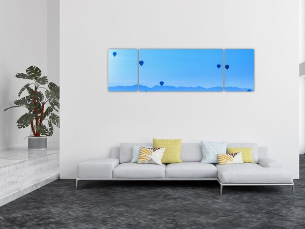 Obraz - Balóny nad krajinou (170x50 cm)