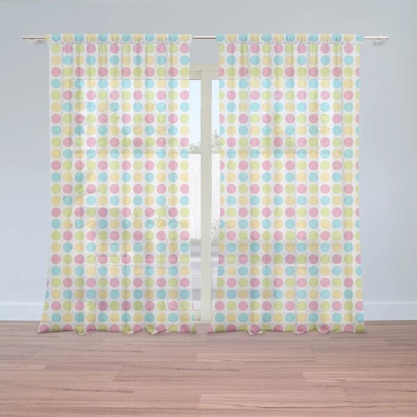 Sablio Záclony Veselé barevné puntíky: 2ks 150x250cm