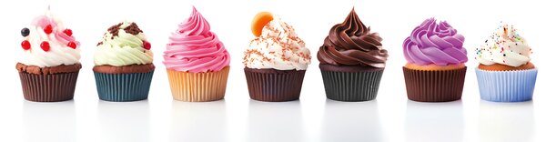 DIMEX | Fototapeta do kuchyně Cupcaky KI-180-232 | 180 x 60 cm | vícebarevná