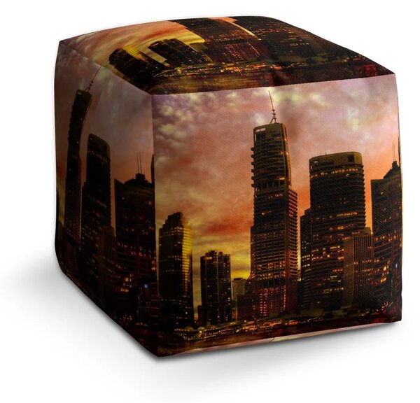 Sablio Taburet Cube Mrakodrapy - 40x40x40 cm