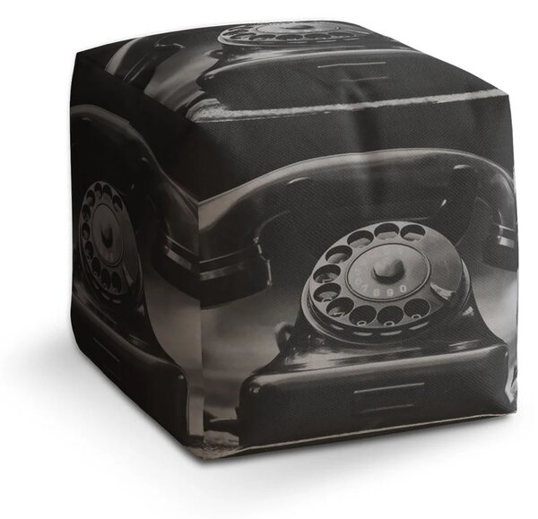 Sablio Taburet Cube Starý telefon - 40x40x40 cm
