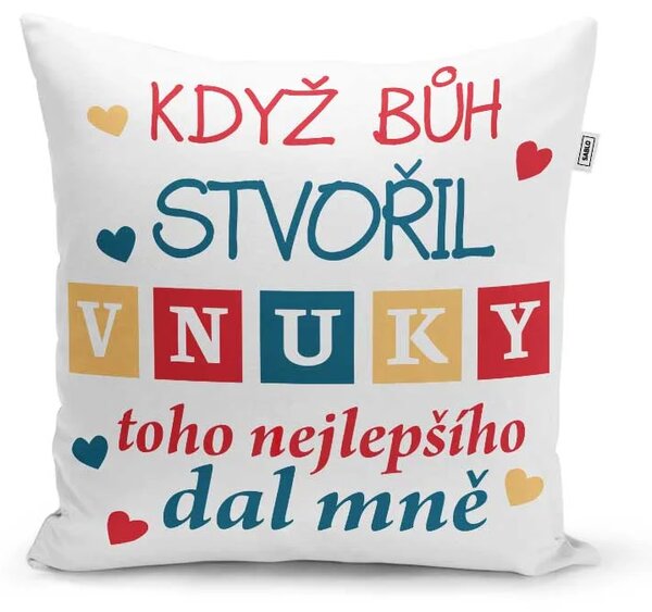 Sablio Polštář Když Bůh stvořil vnuky: 40x40 cm