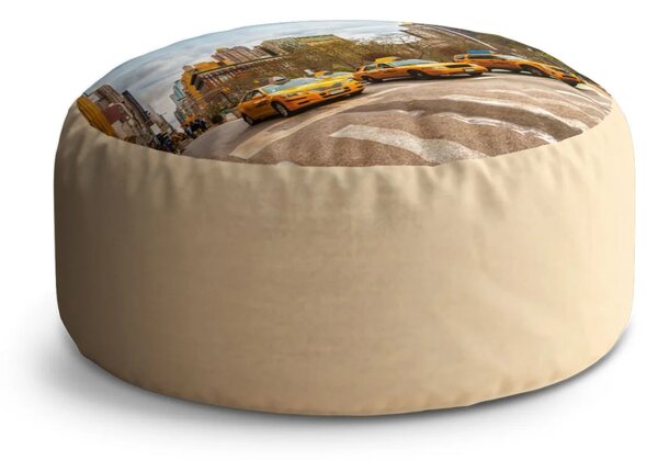 Sablio Taburet Circle Žluté taxiky 2: 38x48 cm