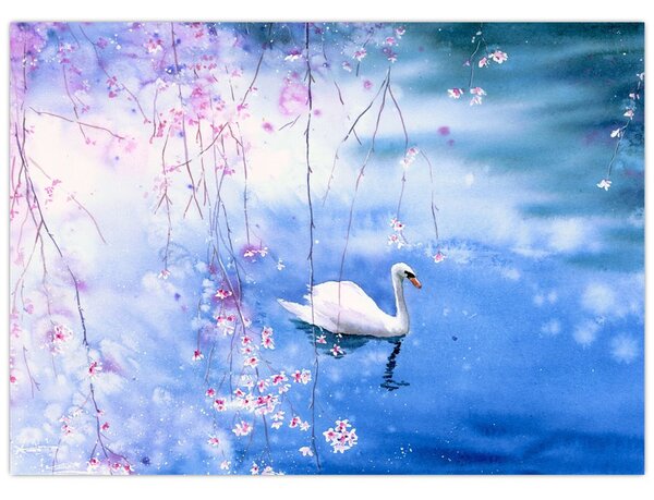 Obraz - Magické jezero (70x50 cm)