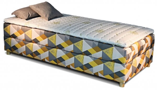 New Design Čalouněná postel NOVO + topper Rozměr: 80 x 200 cm