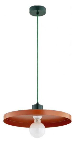 Lustr na lanku ETERI 1xE27/15W/230V měděná/zelená