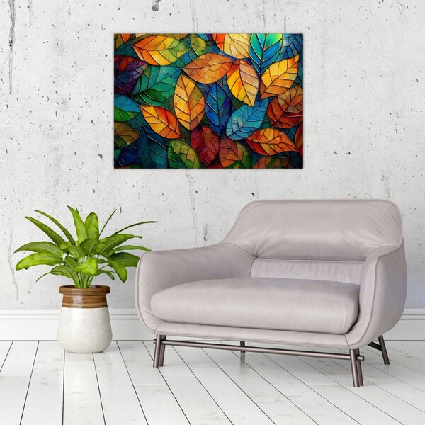 Obraz - Mozaika z listů (70x50 cm)