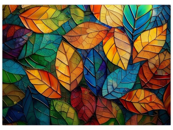 Obraz - Mozaika z listů (70x50 cm)