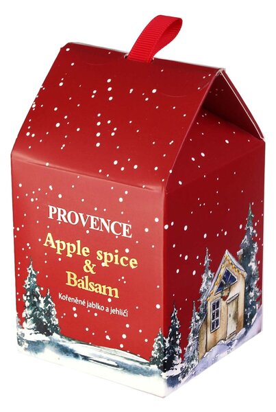 Vánoční vonná svíčka ve skle PROVENCE 20 hodin jablko jehličí