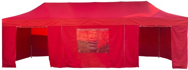 Nůžkový párty stan 3x9 m TENTino BIG HEXAGON EXTREME Barva opláštění (Zvolte variantu): 1A - BÍLÁ