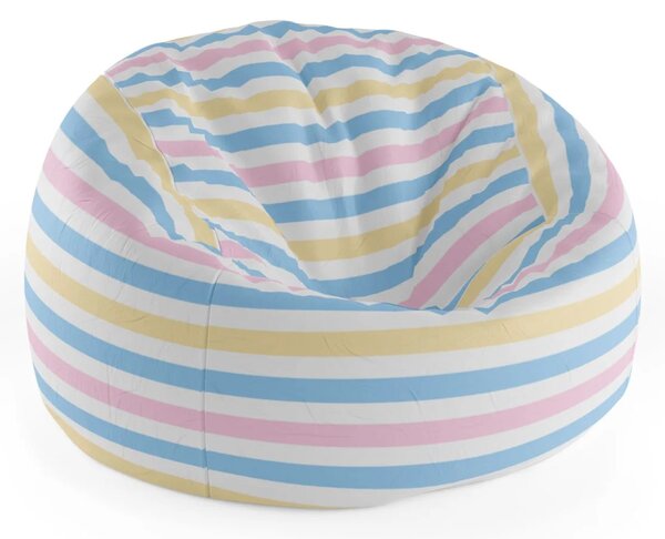 Sablio Sedací vak Cocoon Barevné pruhy - 75 x 45 x 35 cm