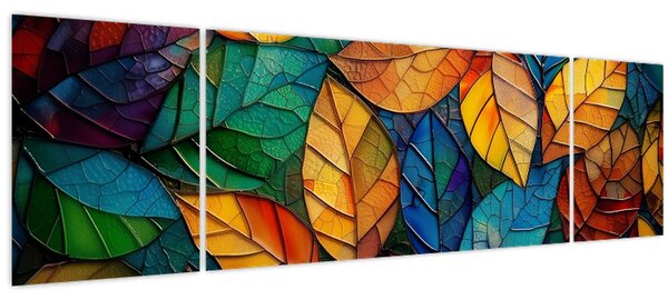 Obraz - Mozaika z listů (170x50 cm)