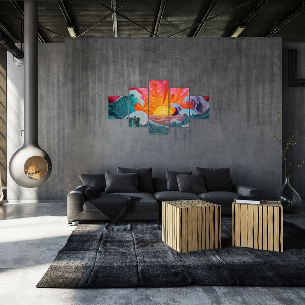 Obraz - Mozaika vln (125x70 cm)