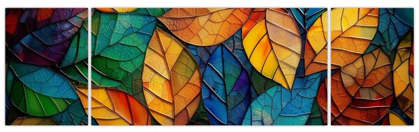 Obraz - Mozaika z listů (170x50 cm)