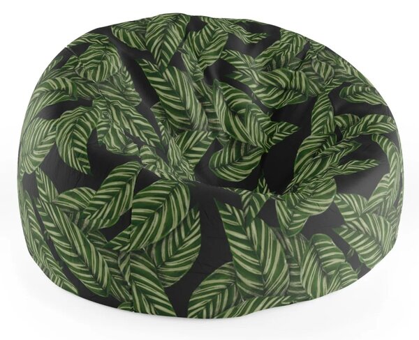 Sablio Sedací vak Cocoon Abstrakce listů - 75 x 45 x 35 cm