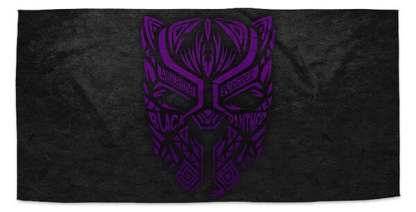 Sablio Ručník BLACK PANTHER wakanda forever Fialový - 30x50 cm