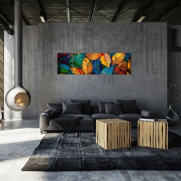 Obraz - Mozaika z listů (170x50 cm)