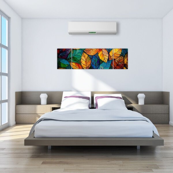 Obraz - Mozaika z listů (170x50 cm)