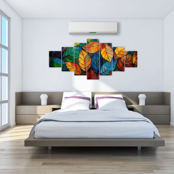 Obraz - Mozaika z listů (210x100 cm)