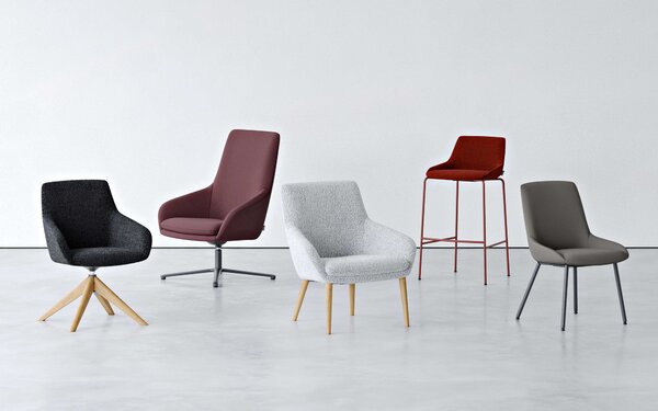 RIM - Otočné křeslo KLOE LOUNGE KL 5306.01 s vysokým opěrákem