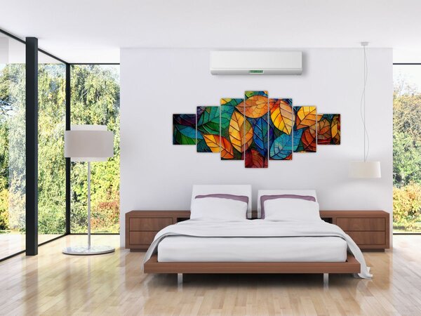 Obraz - Mozaika z listů (210x100 cm)