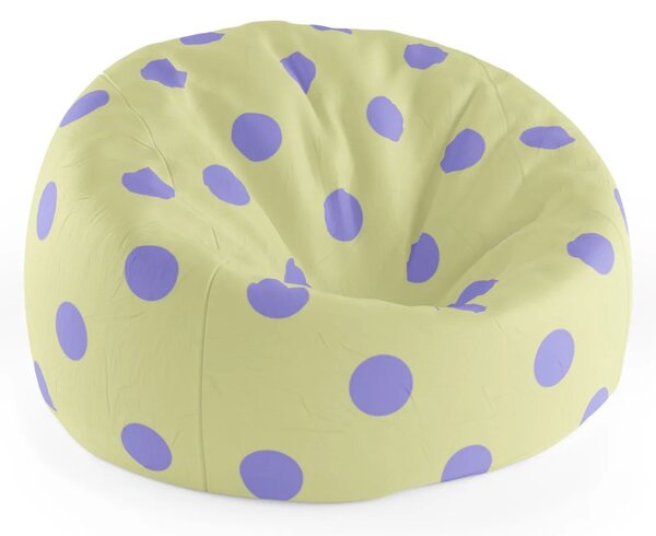 Sablio Sedací vak Cocoon Fialové tečky - 75 x 45 x 35 cm