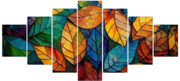 Obraz - Mozaika z listů (210x100 cm)