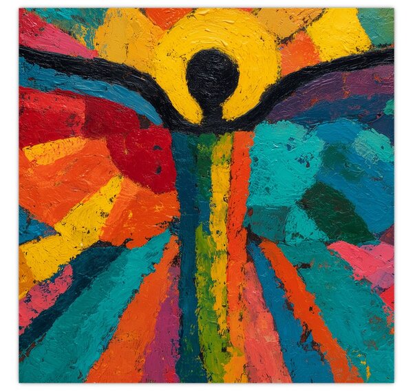 Obraz - Malovaný anděl (30x30 cm)