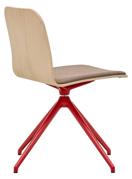 RIM - Otočná židle LAMBDA WOOD LA 4012.03 s čalouněným sedákem