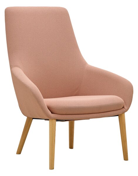 RIM - Křeslo KLOE LOUNGE KL 5306.17 s dřevěnou podnoží a vysokým opěrákem