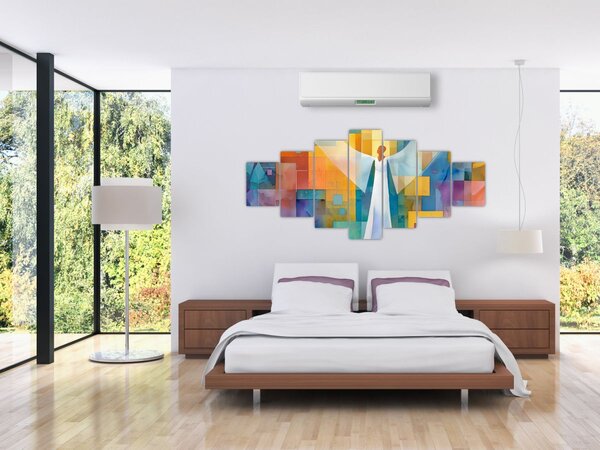 Obraz - Geometrický anděl (210x100 cm)