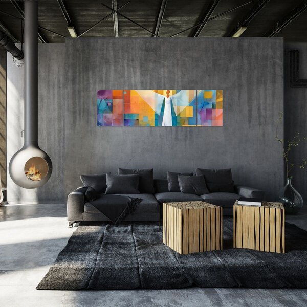 Obraz - Geometrický anděl (170x50 cm)