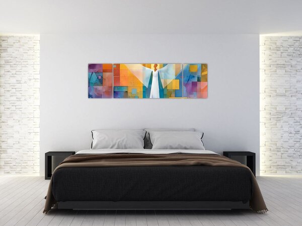 Obraz - Geometrický anděl (170x50 cm)