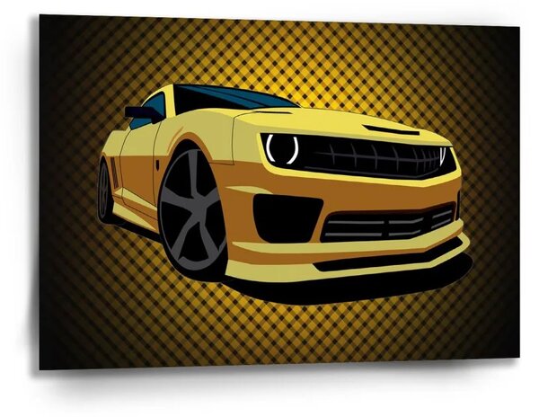 Sablio Obraz Chevrolet Camaro Žlutá mřížka - 90x60 cm