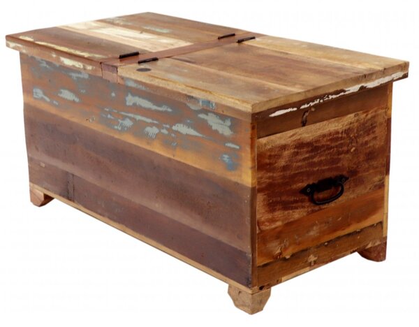 Truhlice Retro 90x45x45 z recyklovaného mangového dřeva
