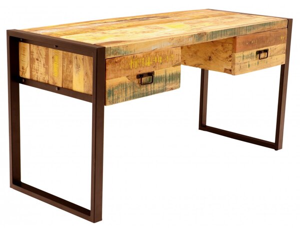 Psací stůl 160x76x70 Retro z recyklovaného mangového dřeva